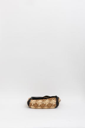Small GG Marmont Raffia Shoulder Bag