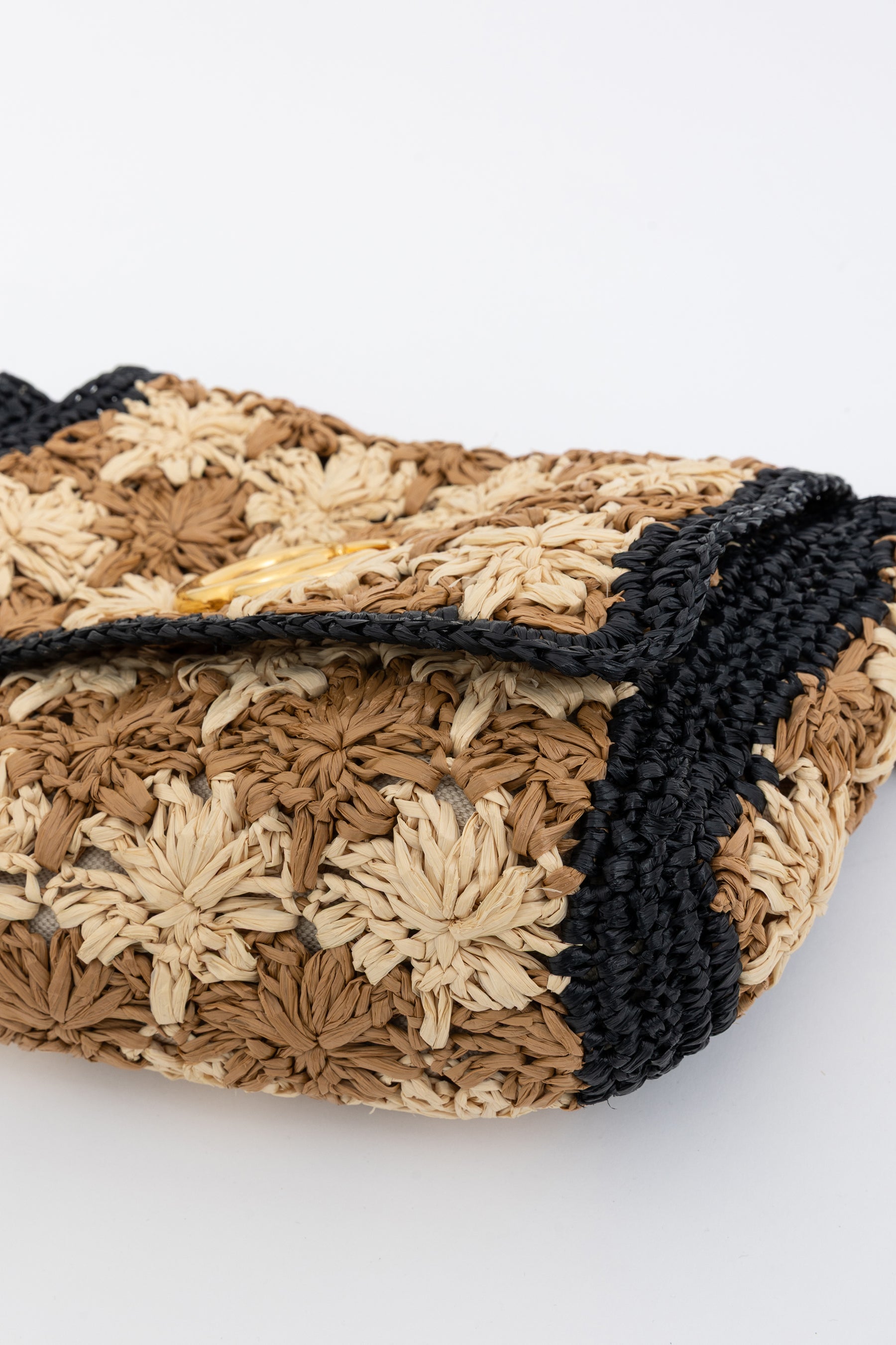 Small GG Marmont Raffia Shoulder Bag