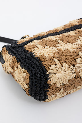 Small GG Marmont Raffia Shoulder Bag