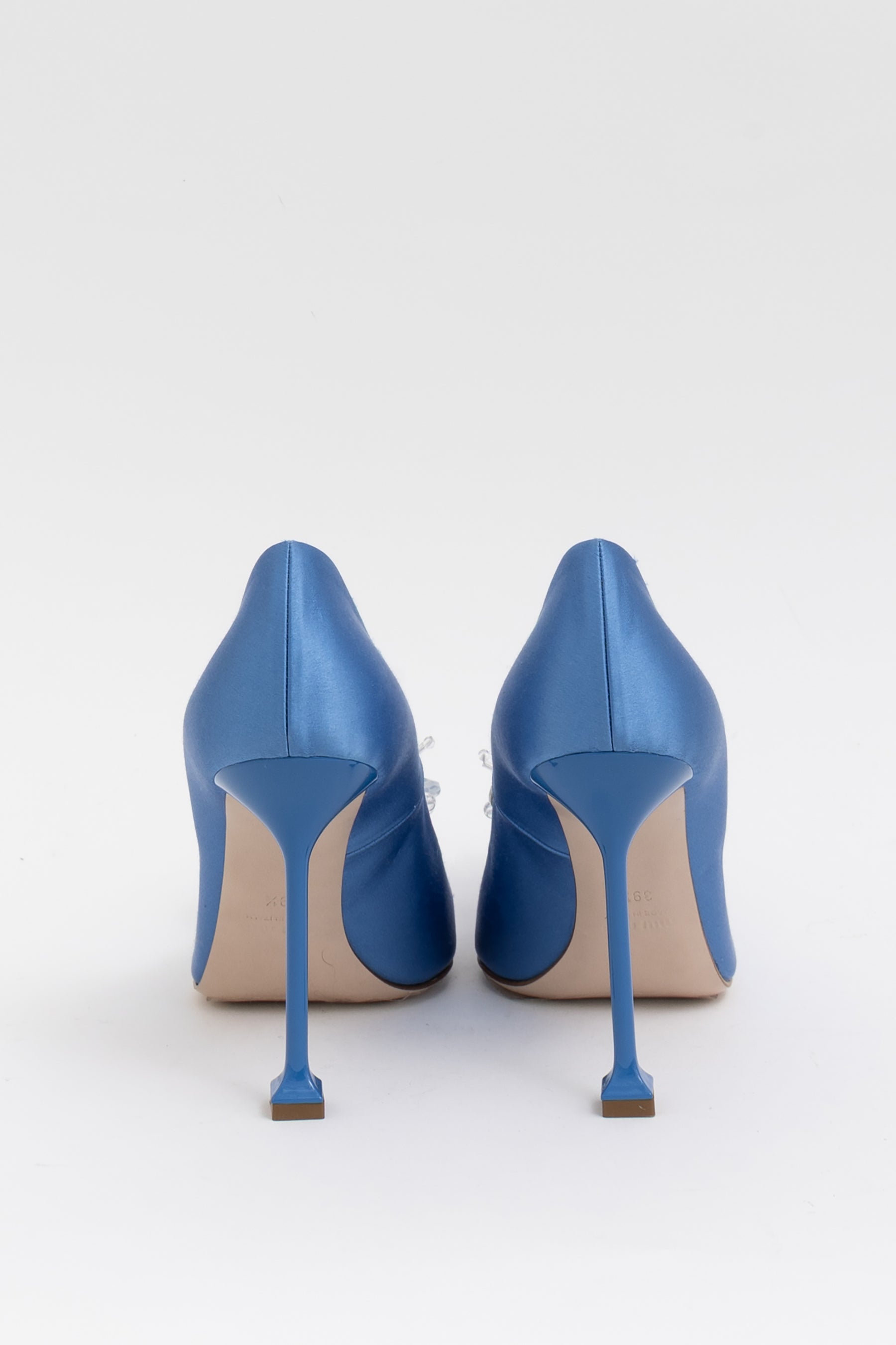 Embellished Satin Pumps