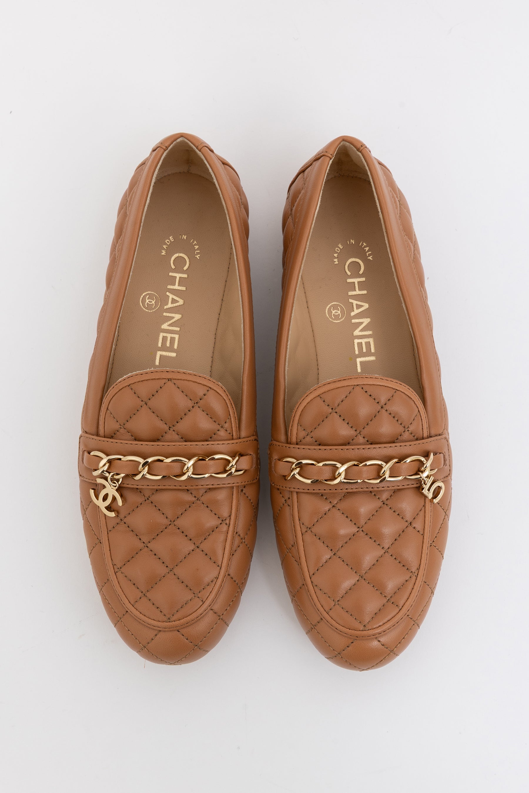 Quilted CC Chain Loafers