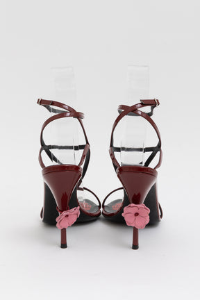 Floral Appliqué Strappy Sandals