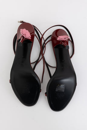 Floral Appliqué Strappy Sandals