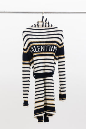 Striped Lurex Cardigan-Coat