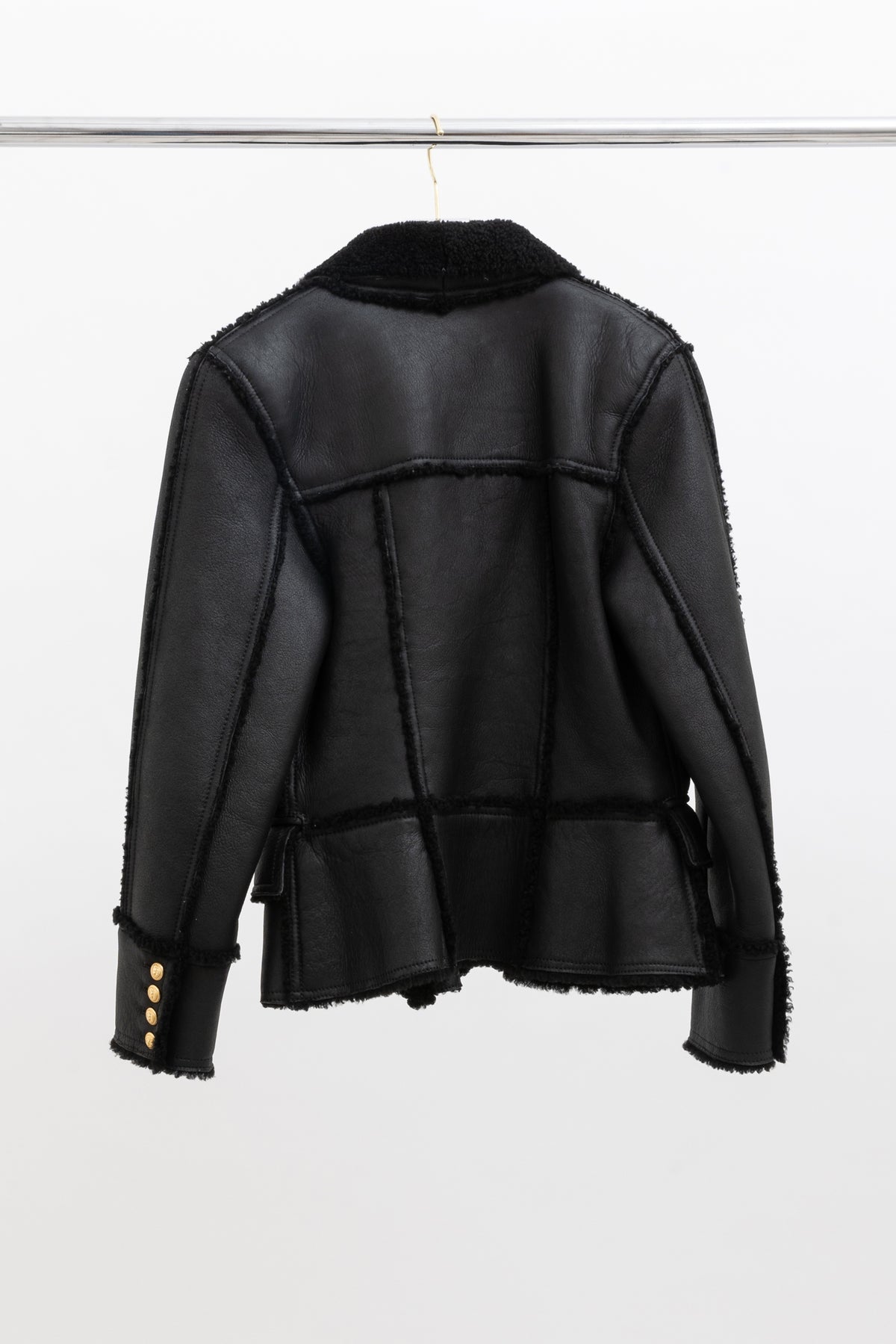 Double-Breasted Shearling Jacket