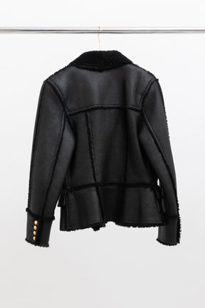 Double-Breasted Shearling Jacket