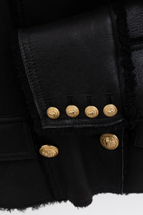 Double-Breasted Shearling Jacket