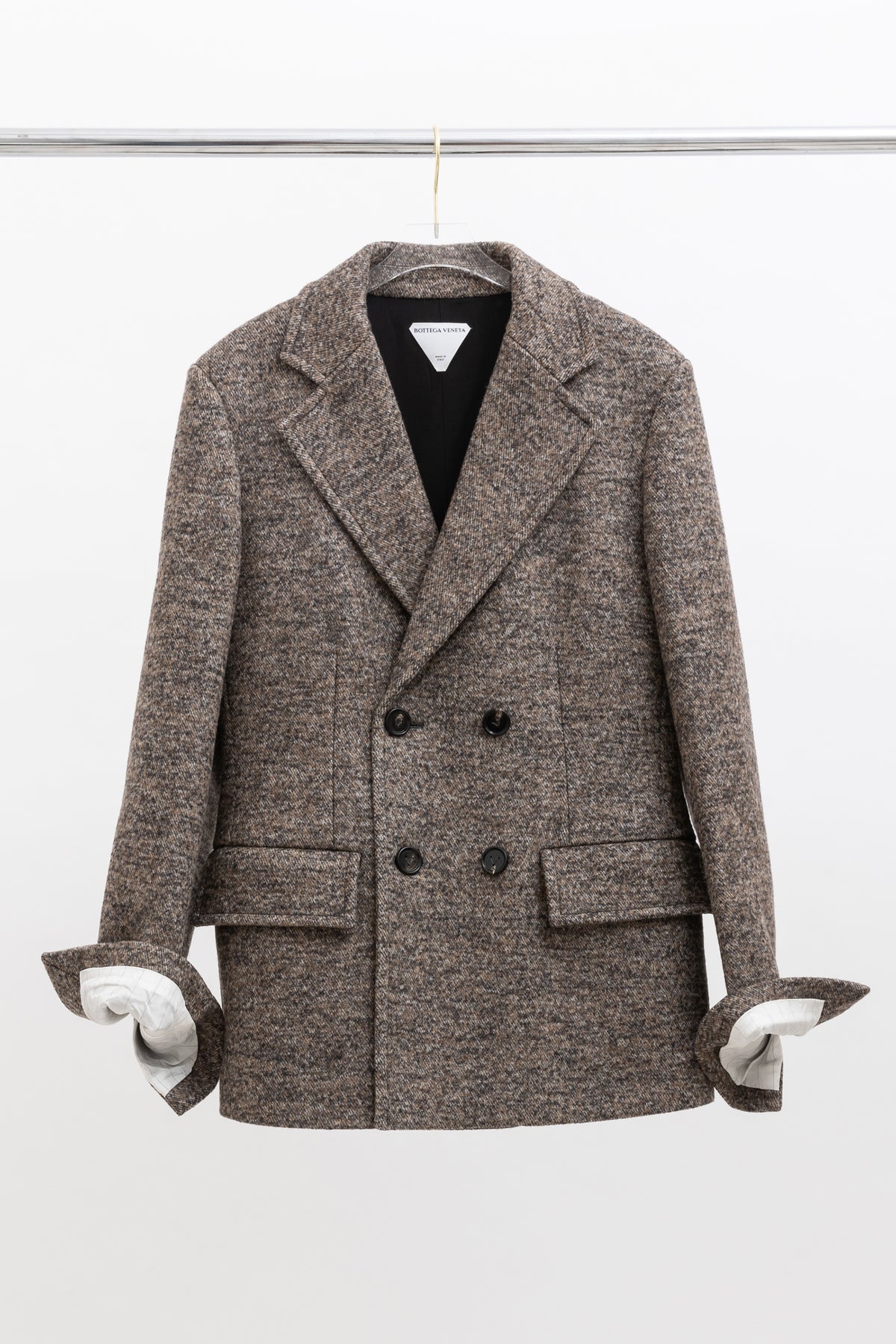 Double-Breasted Caped Blazer