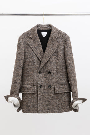 Double-Breasted Caped Blazer