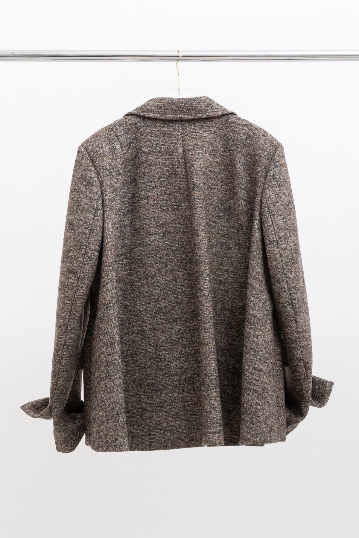 Double-Breasted Caped Blazer