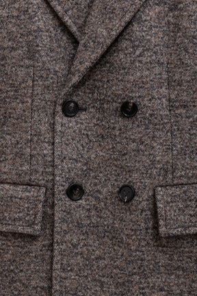 Double-Breasted Caped Blazer