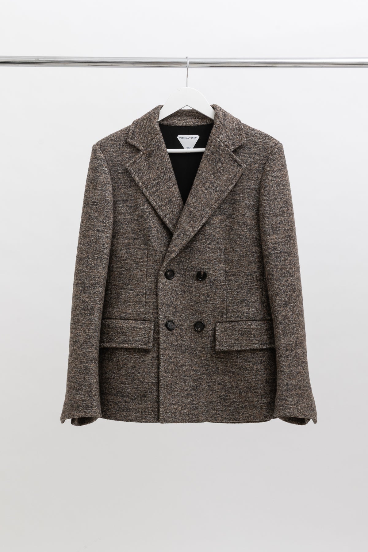 Double-Breasted Caped Blazer