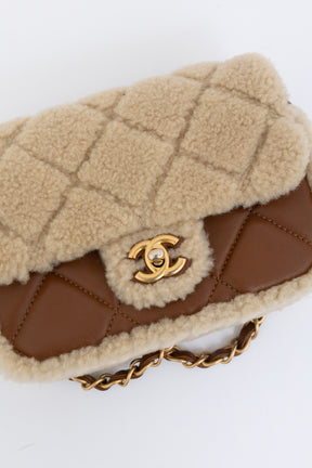 Mini Shearling Flap Bag