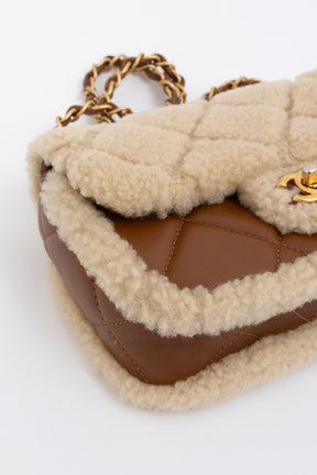 Mini Shearling Flap Bag