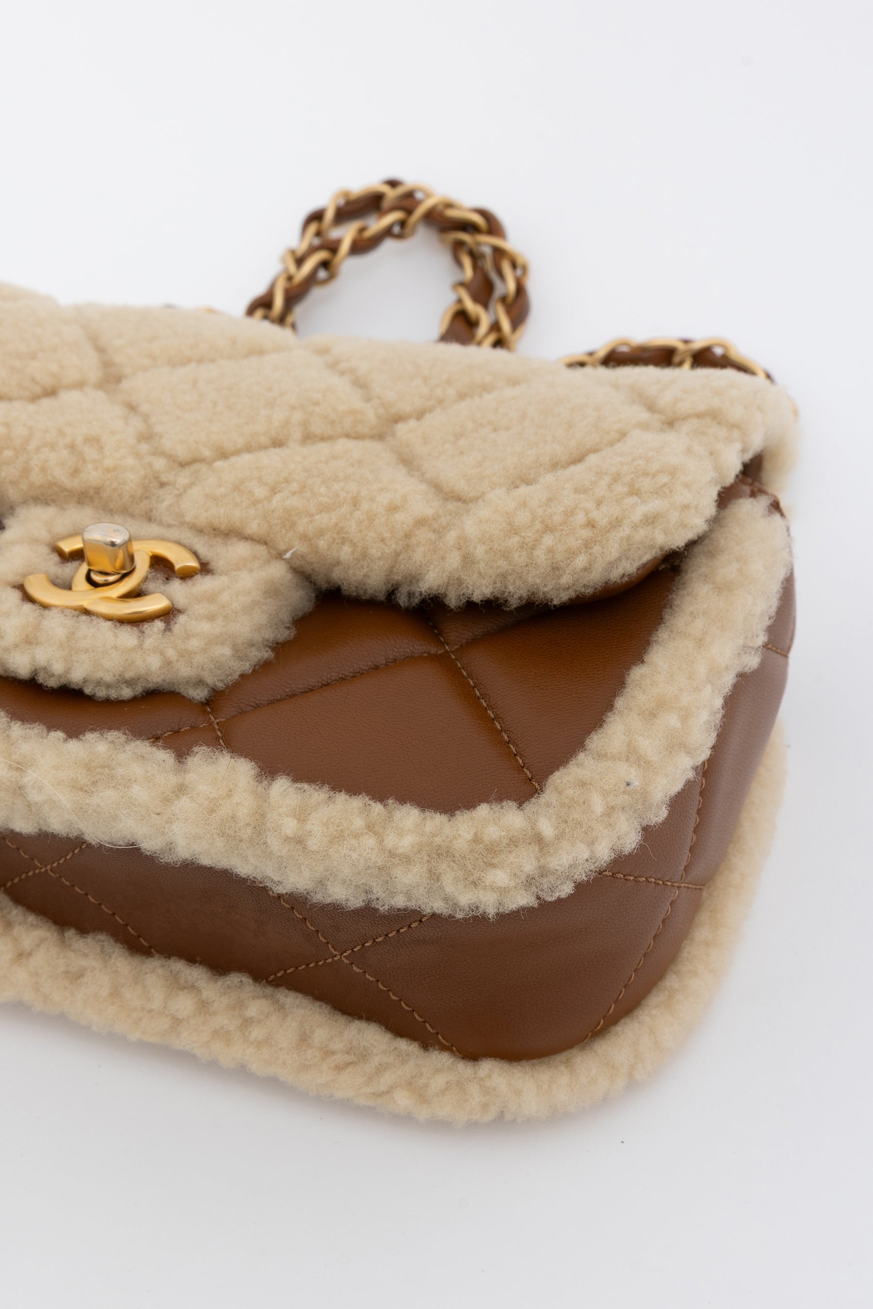 Mini Shearling Flap Bag