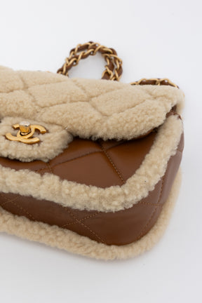 Mini Shearling Flap Bag