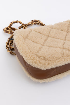 Mini Shearling Flap Bag