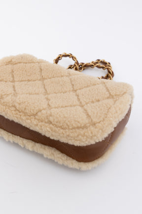 Mini Shearling Flap Bag