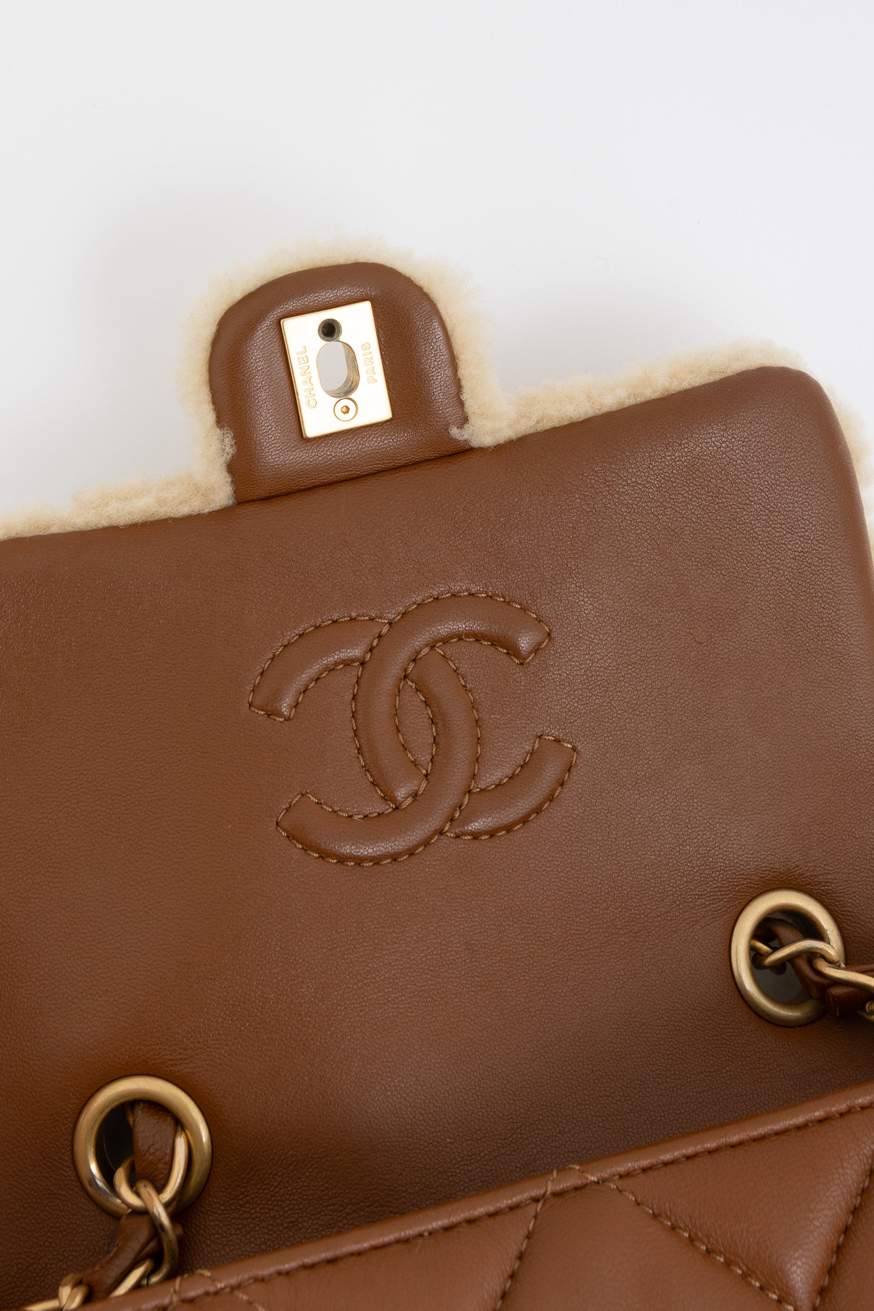 Mini Shearling Flap Bag