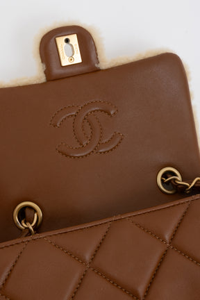 Mini Shearling Flap Bag
