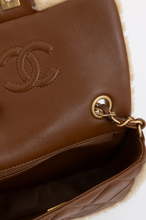 Mini Shearling Flap Bag