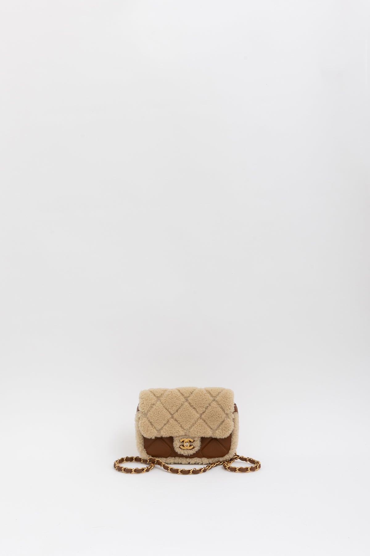 Mini Shearling Flap Bag