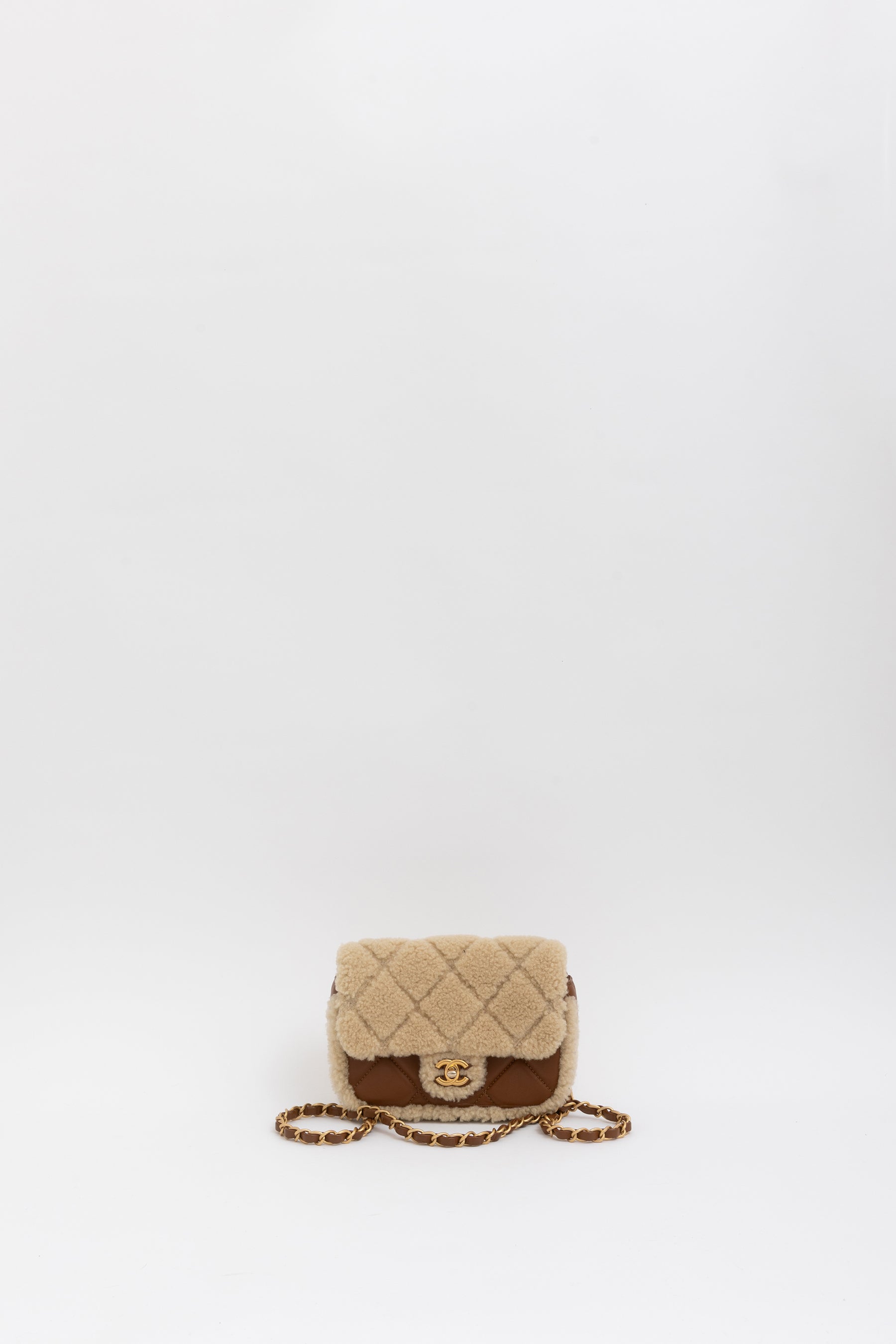 Mini Shearling Flap Bag