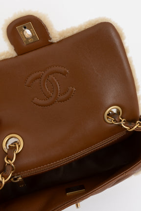 Mini Shearling Flap Bag