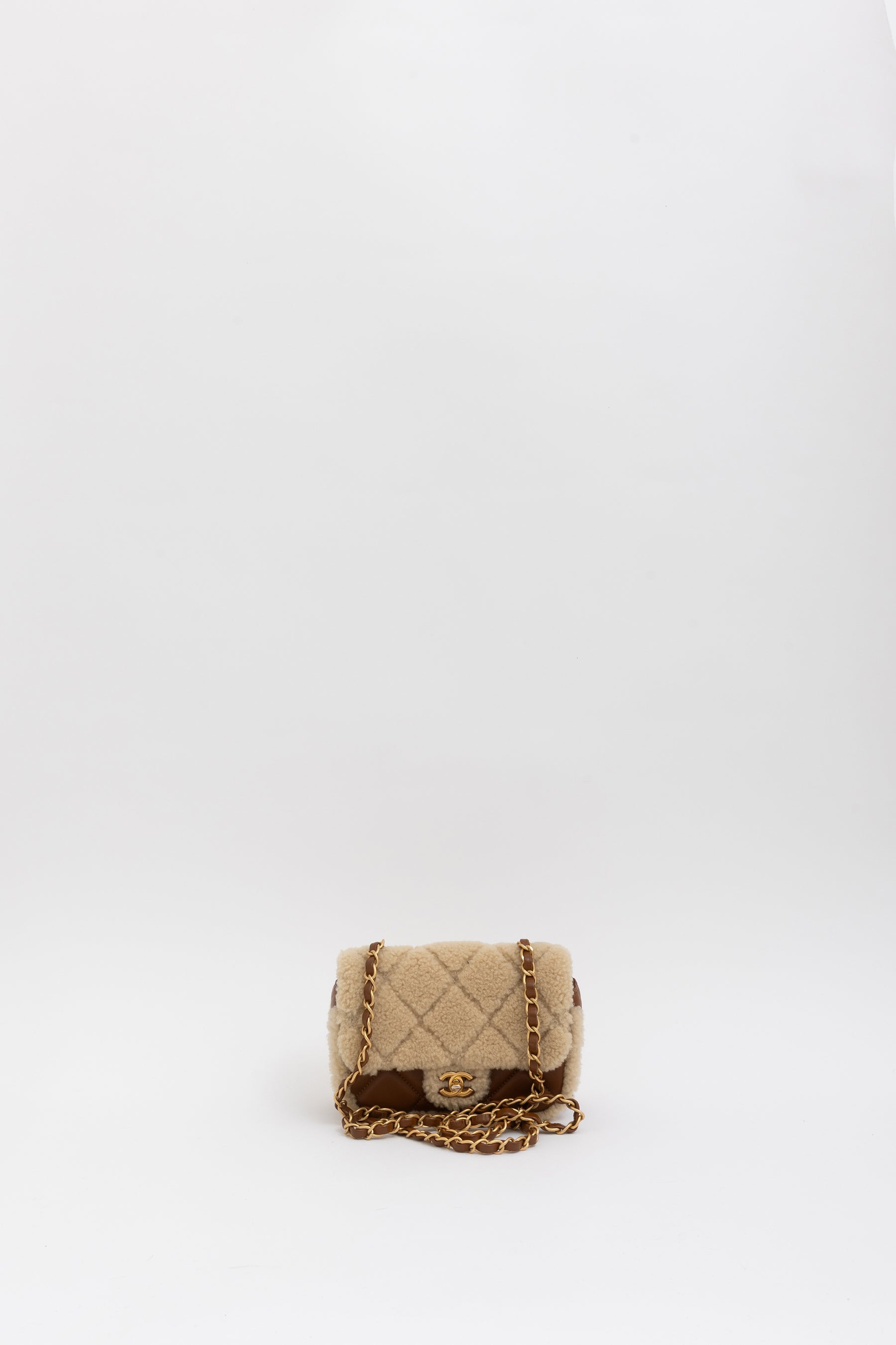 Mini Shearling Flap Bag