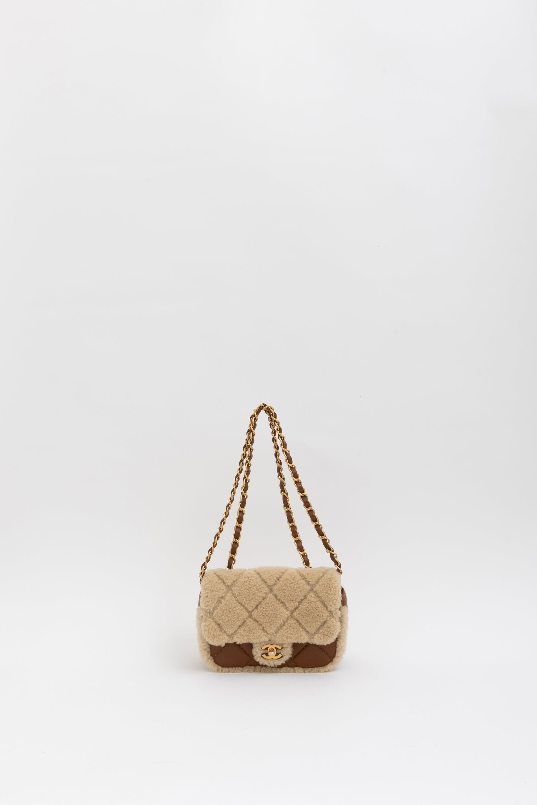 Mini Shearling Flap Bag