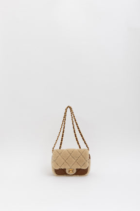 Mini Shearling Flap Bag