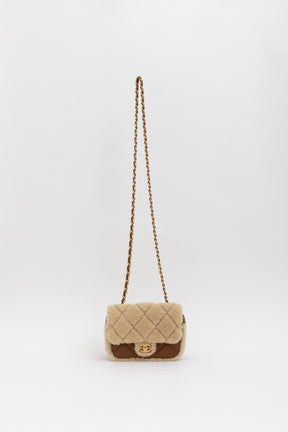 Mini Shearling Flap Bag