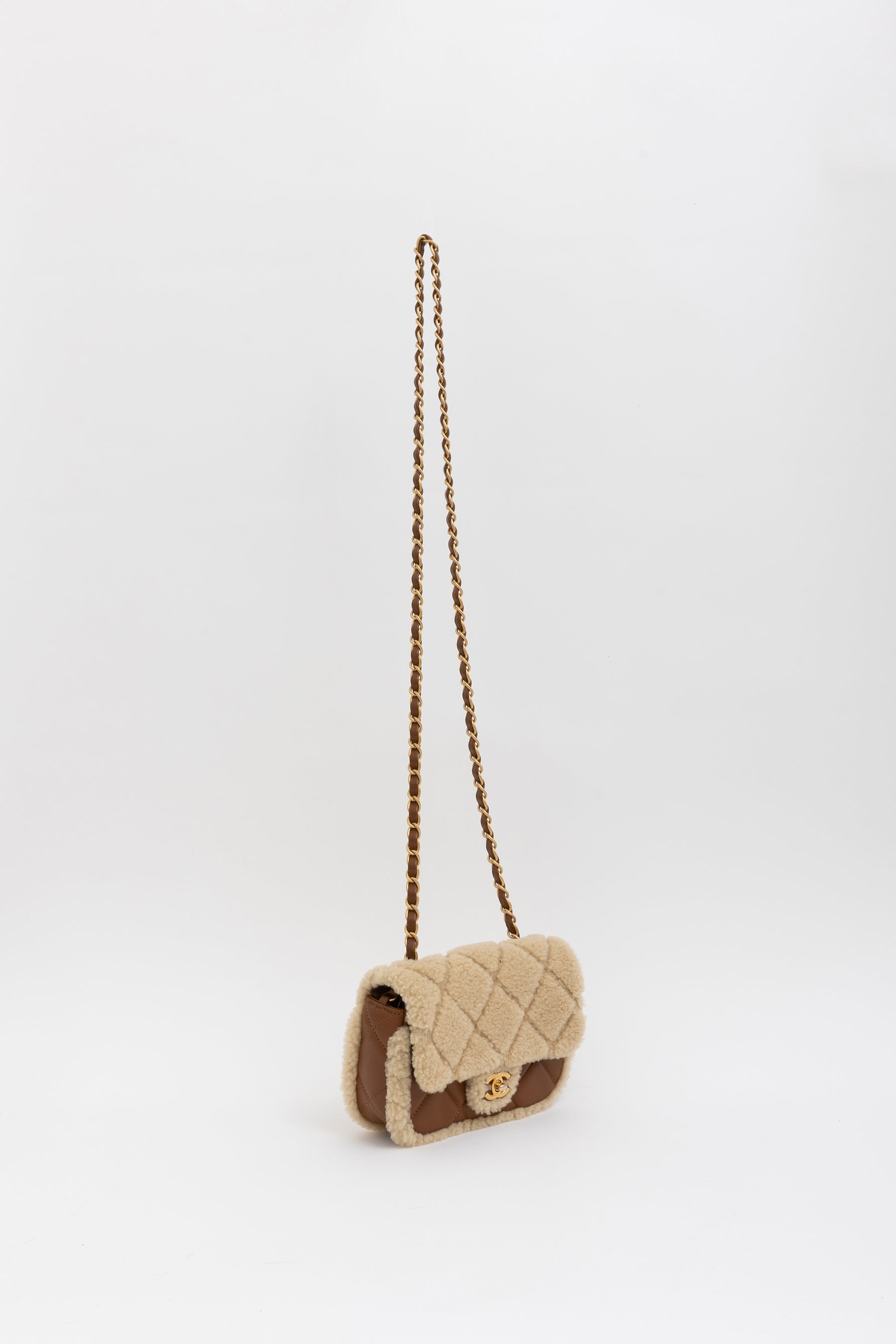 Mini Shearling Flap Bag