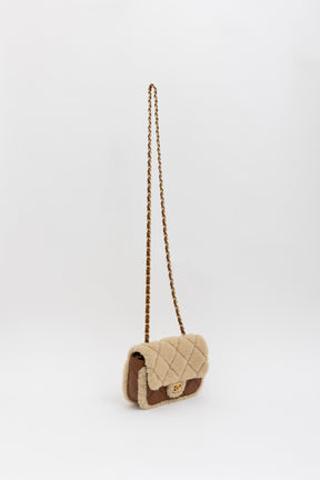 Mini Shearling Flap Bag