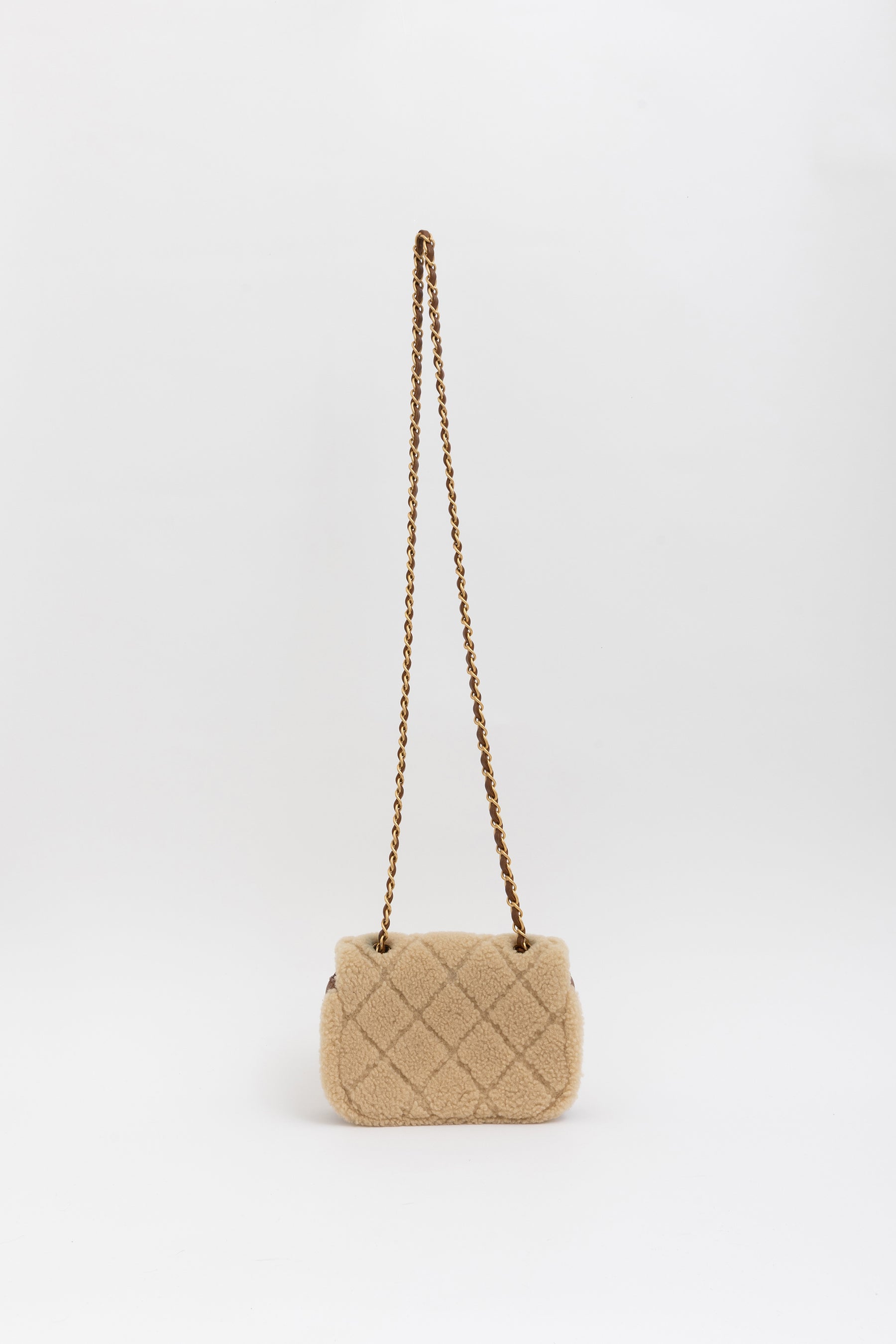 Mini Shearling Flap Bag