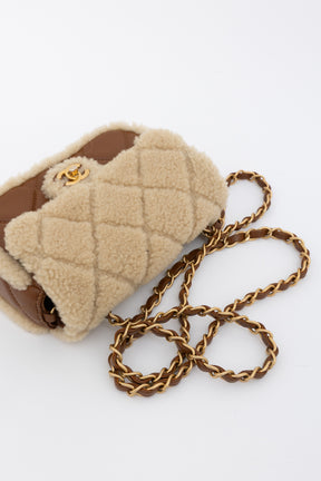 Mini Shearling Flap Bag