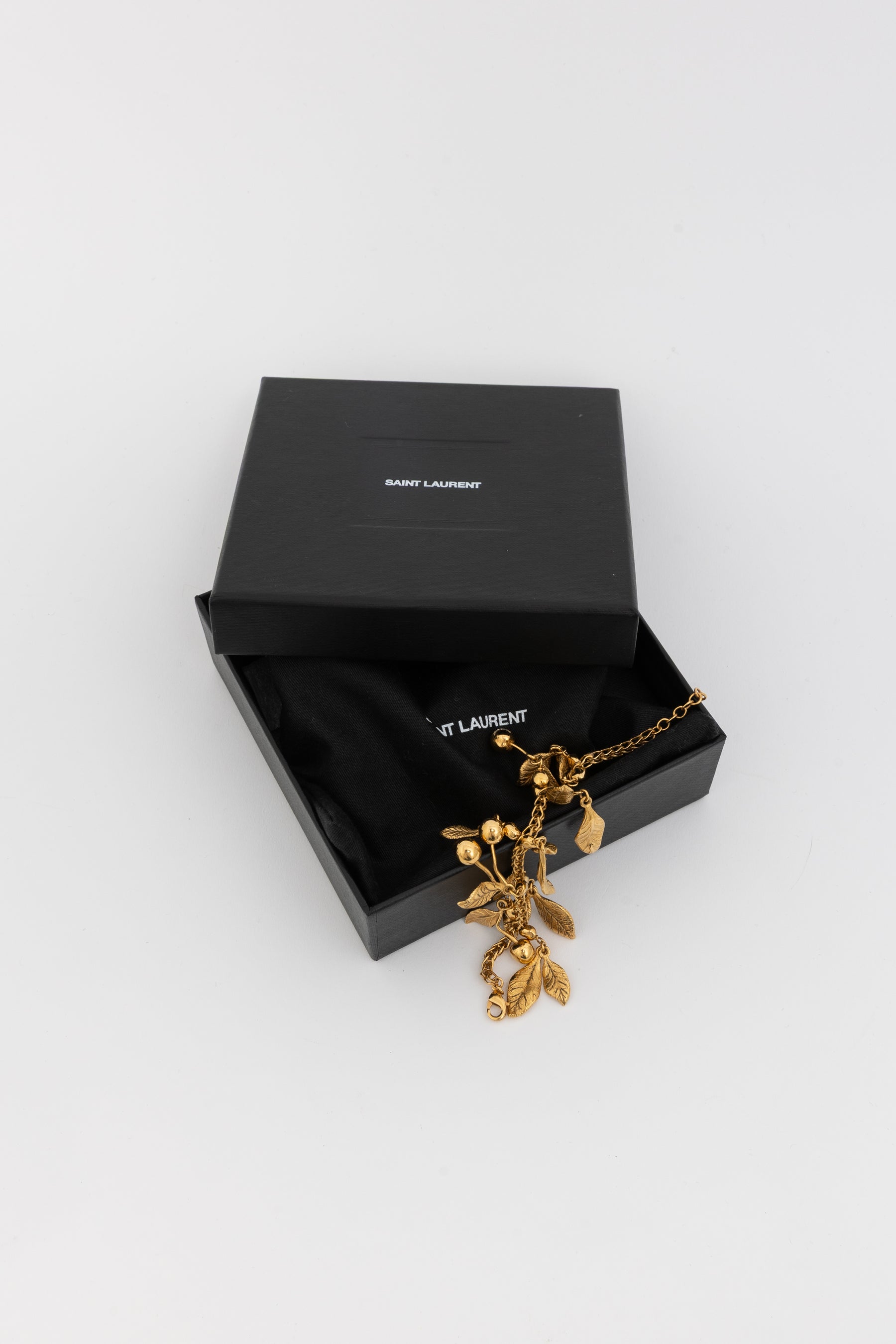 Saint Laurent Leaves Charm Bracelet