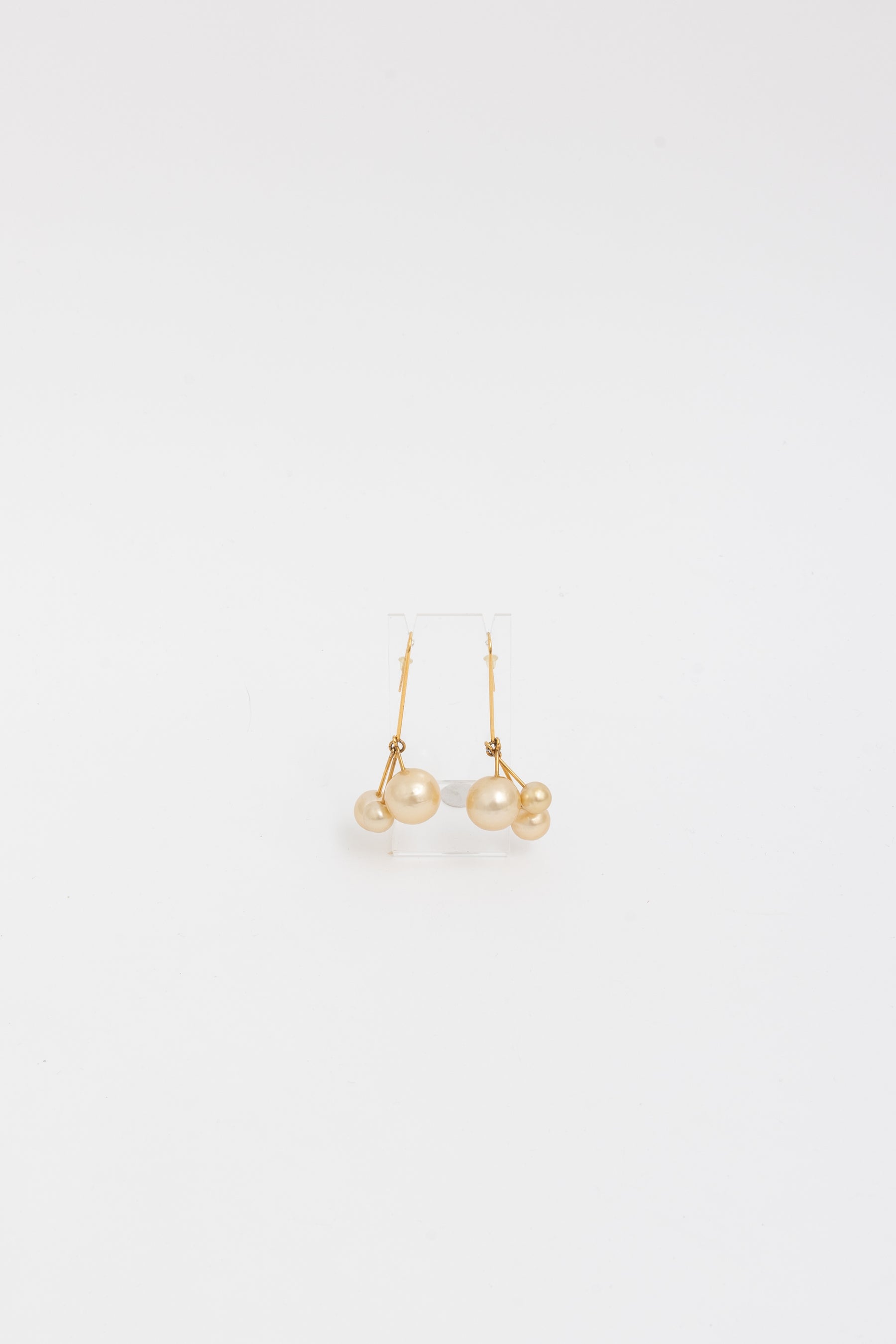 Bijoux Triple Faux Pearl Drop Earrings