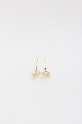 Bijoux Triple Faux Pearl Drop Earrings