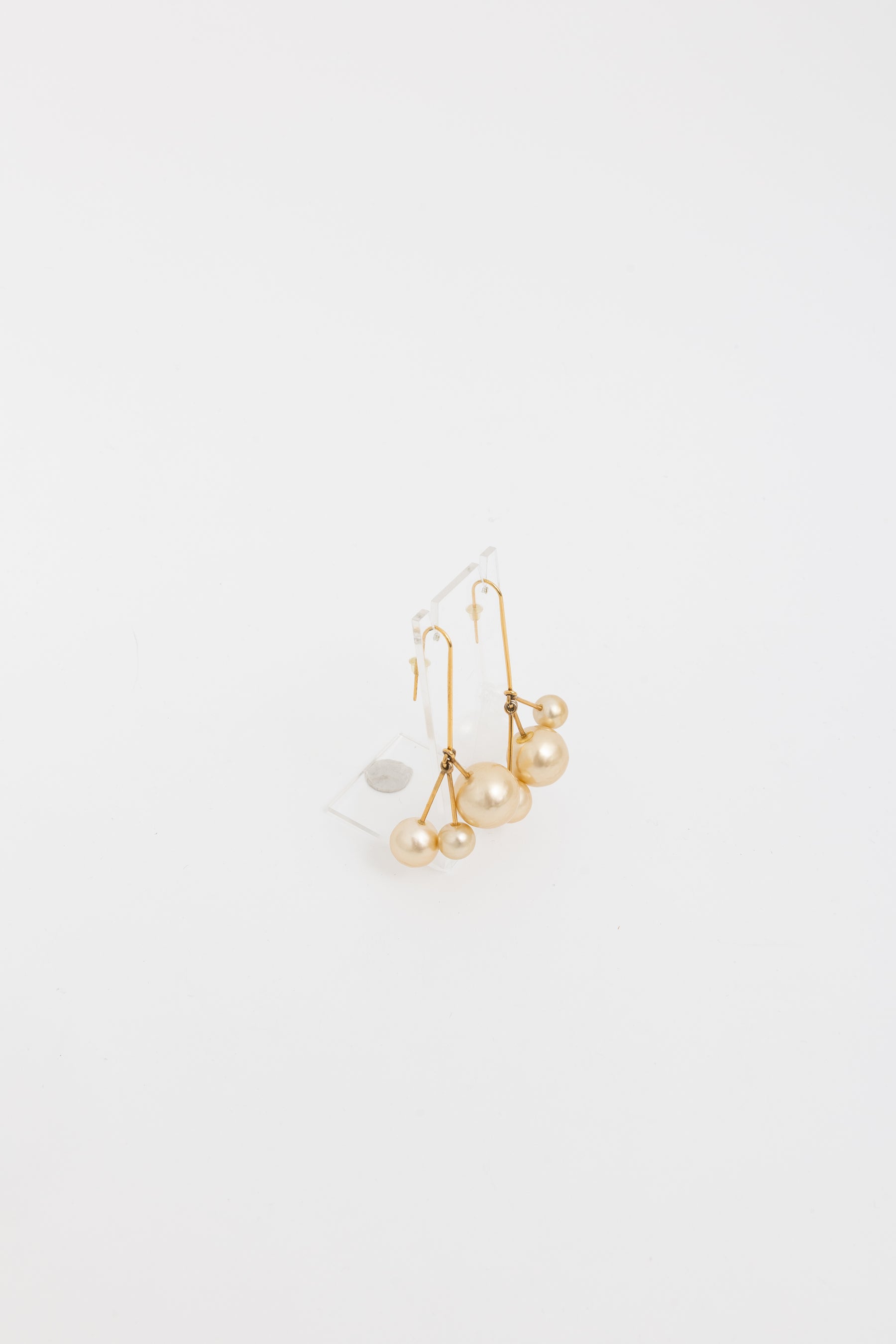 Bijoux Triple Faux Pearl Drop Earrings