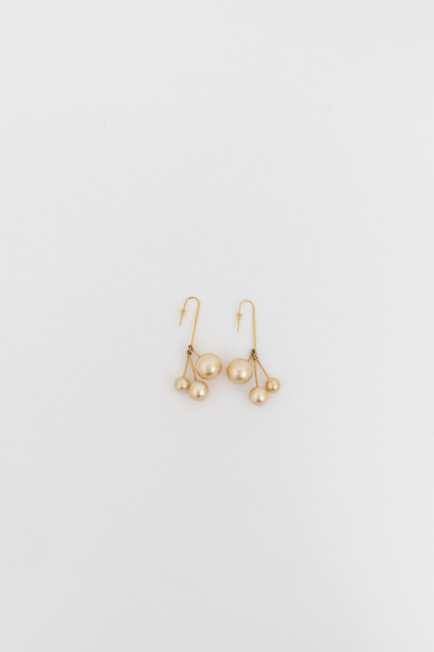 Bijoux Triple Faux Pearl Drop Earrings