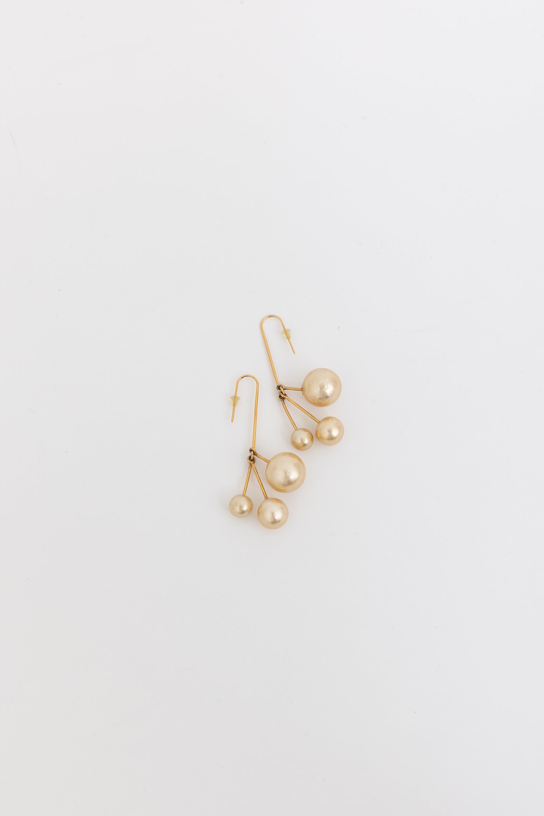 Bijoux Triple Faux Pearl Drop Earrings