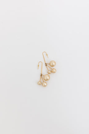 Bijoux Triple Faux Pearl Drop Earrings