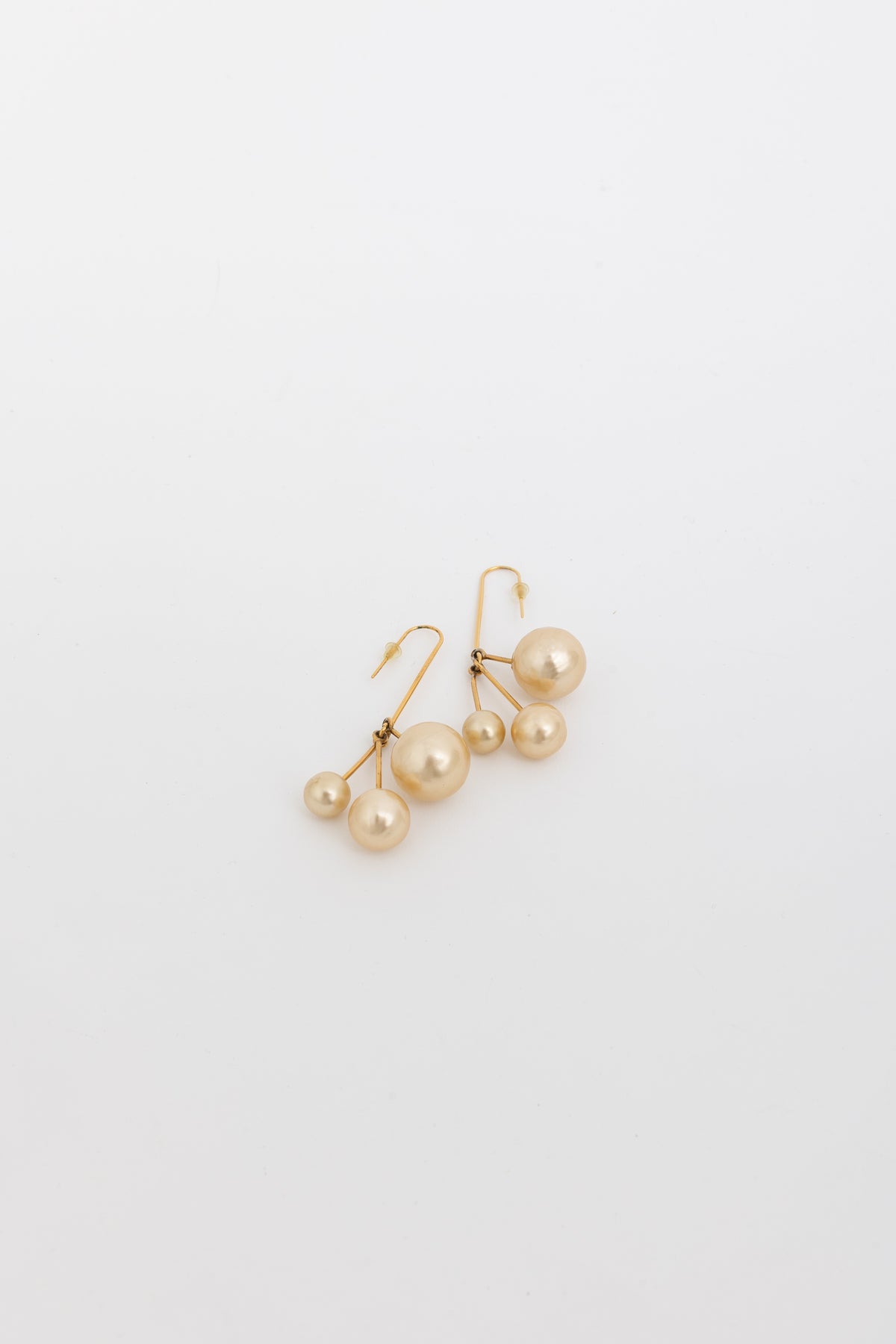 Bijoux Triple Faux Pearl Drop Earrings