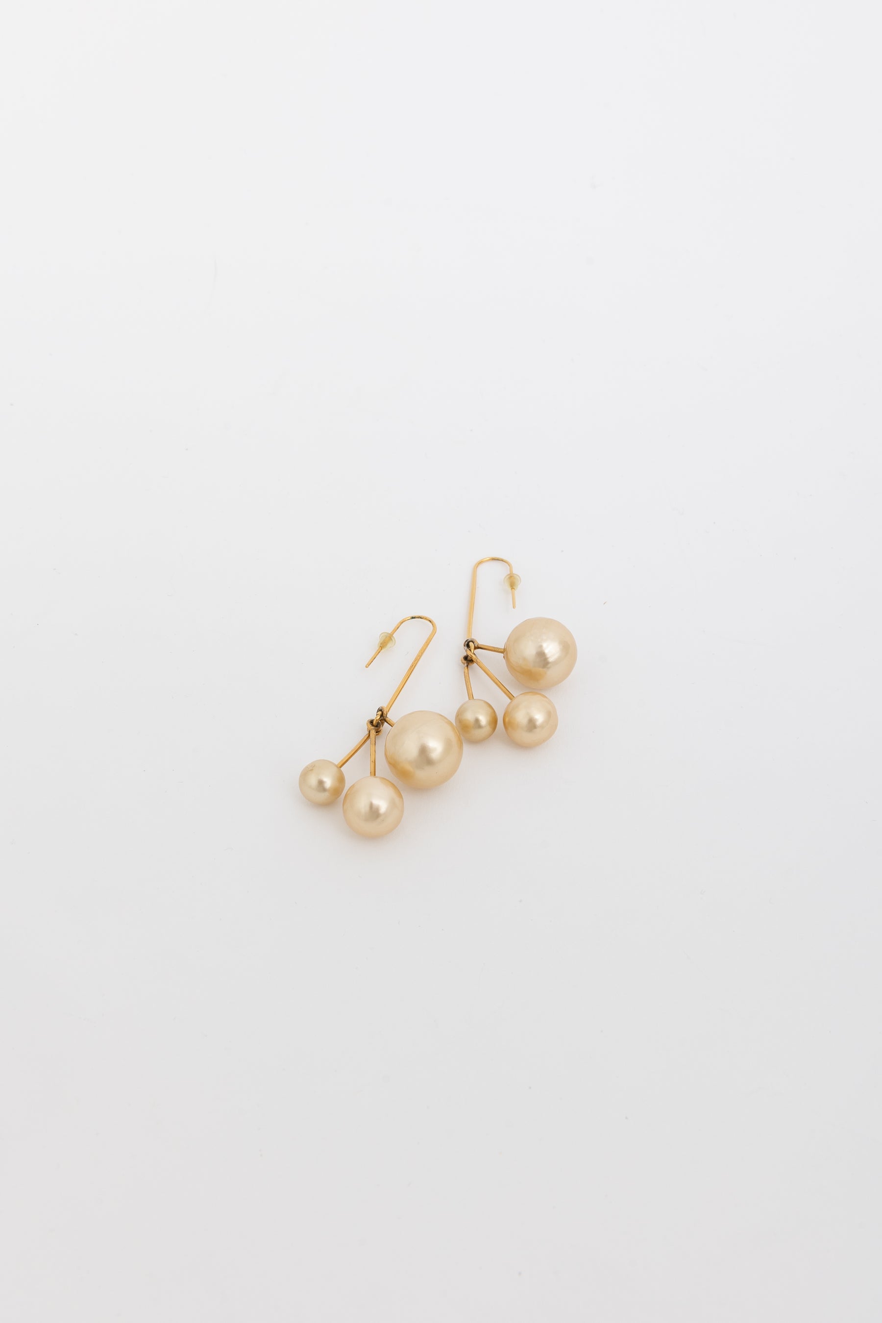Bijoux Triple Faux Pearl Drop Earrings