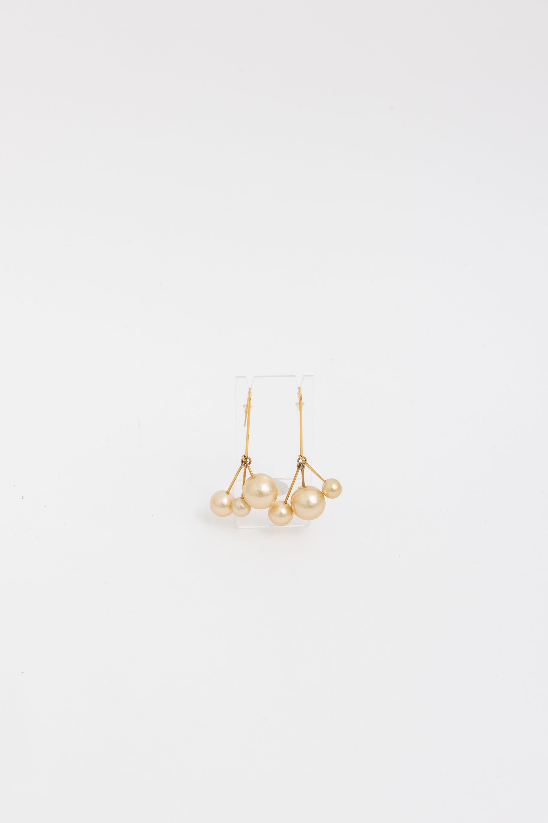 Bijoux Triple Faux Pearl Drop Earrings