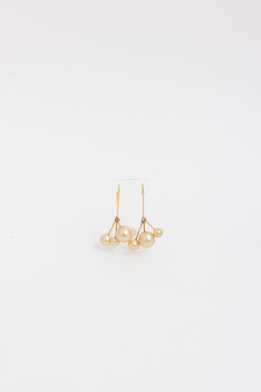 Bijoux Triple Faux Pearl Drop Earrings