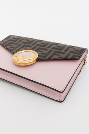 F is Fendi FF Embossed Wallet on Chain