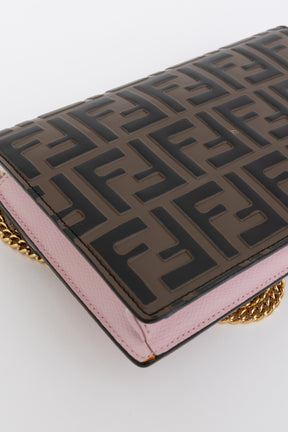 F is Fendi FF Embossed Wallet on Chain