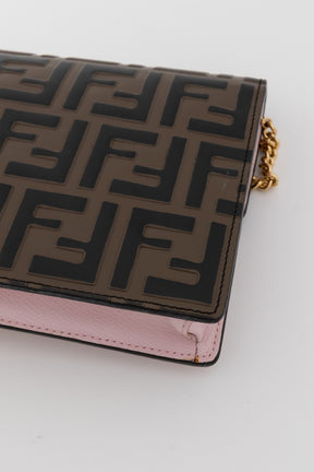 F is Fendi FF Embossed Wallet on Chain